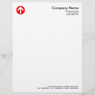 Circled Arrow - Red Custom Letterhead