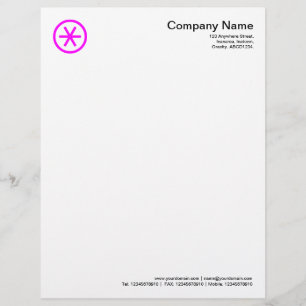 Circled Asterisk - Magenta Letterhead