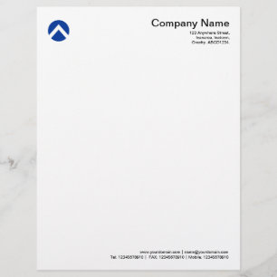 Circled Chevron - Navy Blue Customised Letterhead