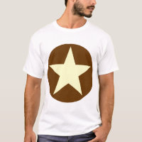 Circled Star - Cream with Brown