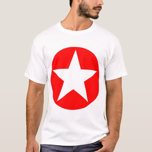 Circled Star - Red T-Shirt (Front)