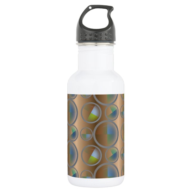 Circles Abstract 532 Ml Water Bottle (Front)