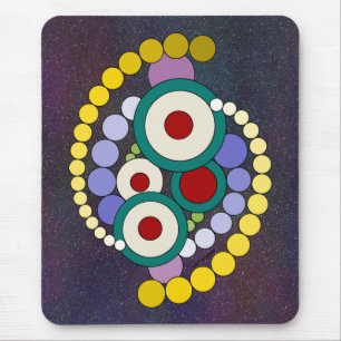 Circles Abstract Artwork Mouse Pad