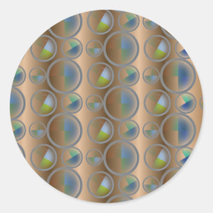 Circles Abstract Classic Round Sticker