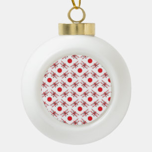Circles Airplanes Pilot Plane Aviation Aviator Ceramic Ball Christmas Ornament