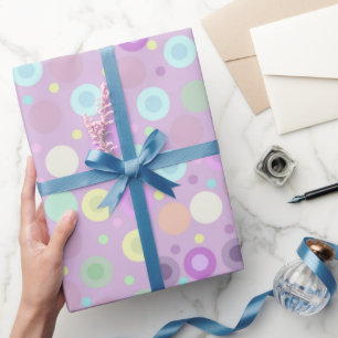 Circles and Dots Pastel Soft Cozy Colors Wrapping Paper