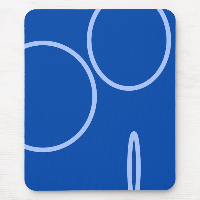 Circles and Loop on Blue Mouse Pad (Front)