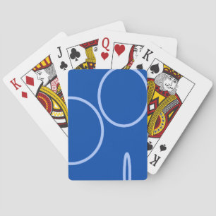 Circles and Loop on Blue Playing Cards