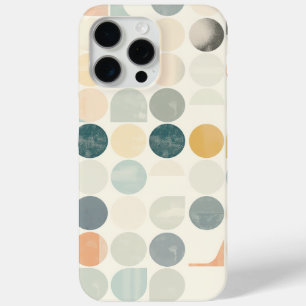 Circles and other shapes on white background iPhone 15 pro max case