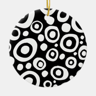 Circles and Spots 03 Ceramic Tree Decoration