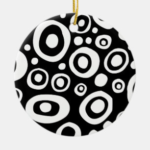 Circles and Spots 04 Ceramic Ornament