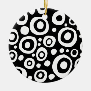 Circles and Spots 07 Ceramic Ornament