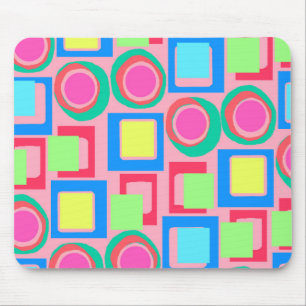 Circles and Squares Mouse Pad