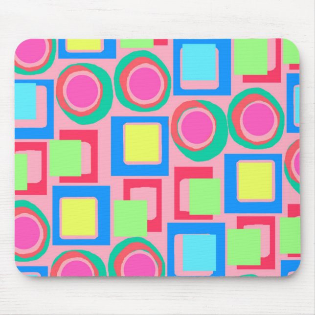 Circles and Squares Mouse Pad (Front)
