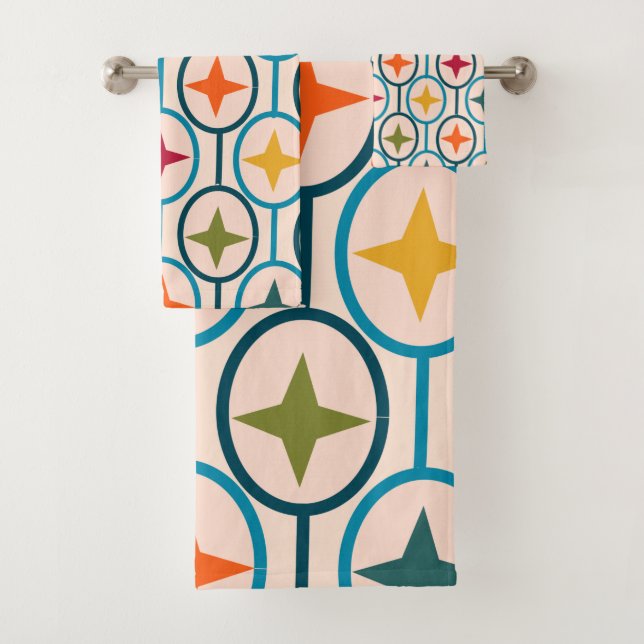 Circles and Stars  Bath Towel Set (Insitu)