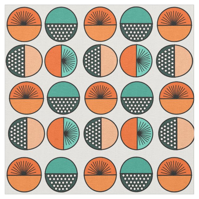 Circles and Stars Fabric (Close Up)