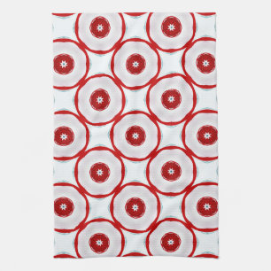 Circles and Stars for the Holidays Tea Towel