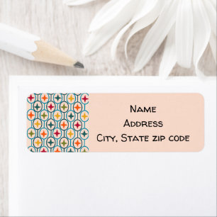 Circles and Stars Return Address Label