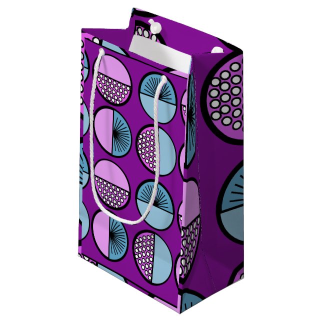 Circles and Stars  Small Gift Bag (Front Angled)