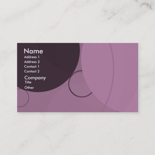 Circles Background Business Card (Front)