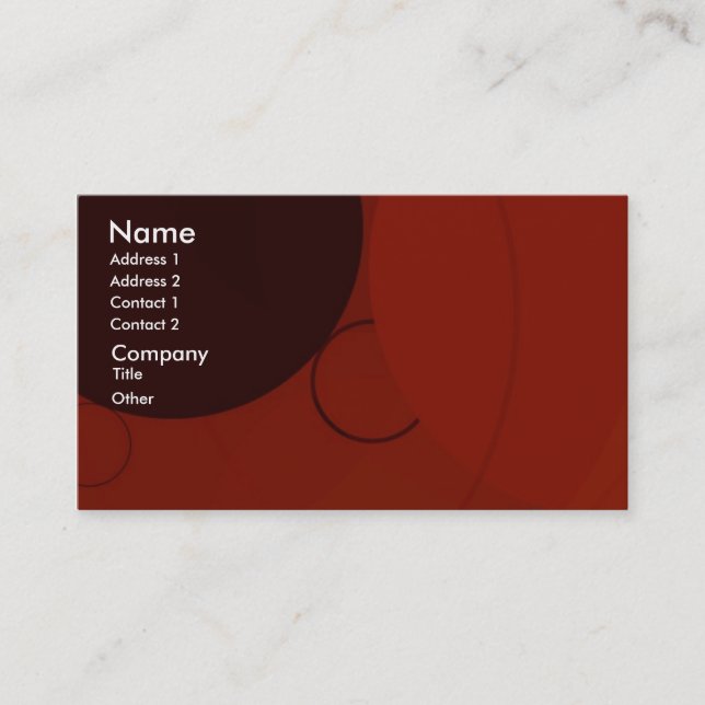 Circles Background Business Card (Front)