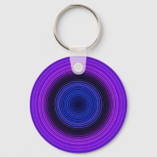 Circles - Blue Key Ring
