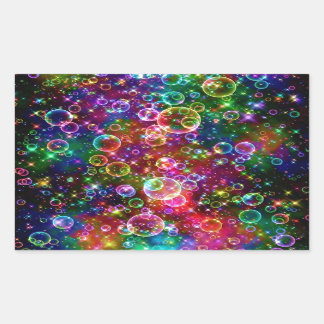 Circles & Bubbles Design Rectangular Sticker