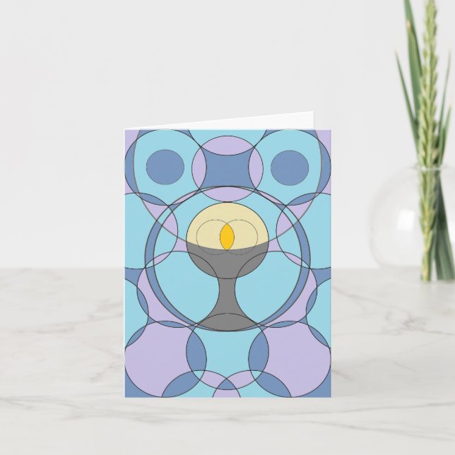 Circles Chalice Card - Purple and Blue (Front)