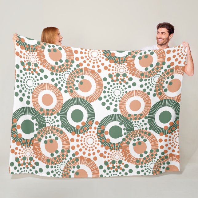 Circles, Circles Everywhere Fleece Blanket (In Situ)