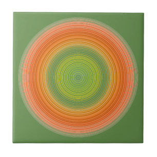 Circles - citrus colours ceramic tile
