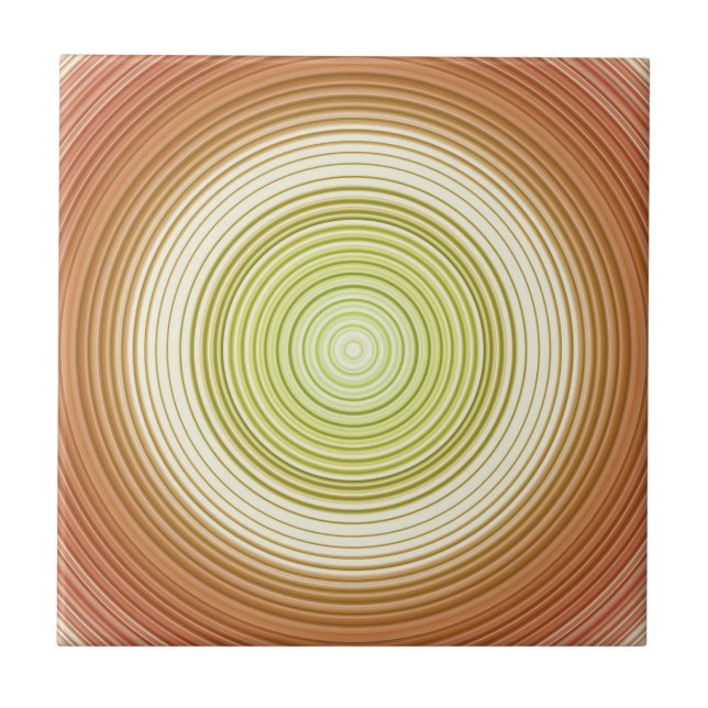 Circles - citrus colours ceramic tile (Front)