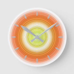 Circles - citrus colours round clock