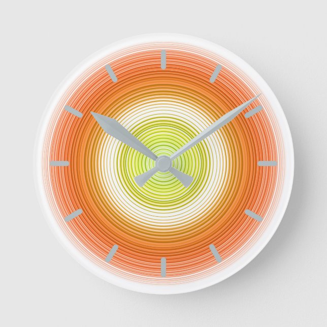 Circles - citrus colours round clock (Front)
