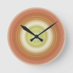 Circles - citrus colours round clock