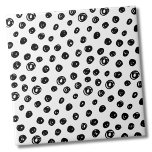 Circles Dots Pattern Black White Ceramic Tile<br><div class="desc">Use this simple and chic black and white messy dot or circles backdrop to customise your living space. You can also change out the background colouring to really make it your own look. Plus you can even make the black dots a completely different colour too! Whether you want to use...</div>