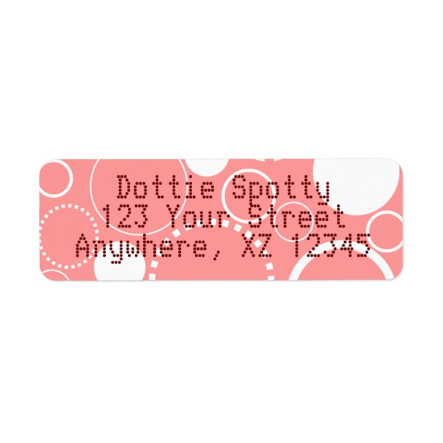 Circles & Dots Return Address Label (Front)