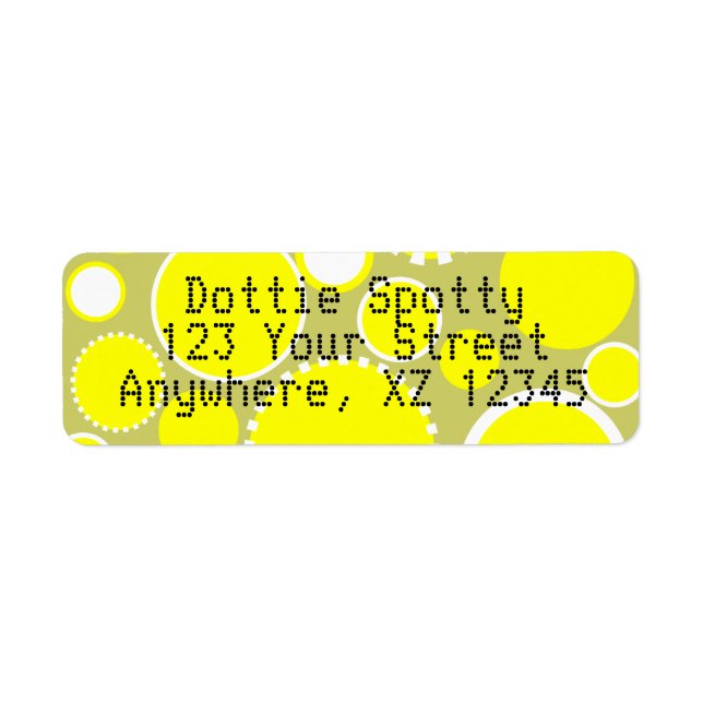 Circles & Dots Return Address Label (Front)