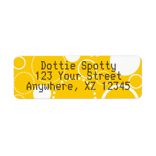Circles & Dots Return Address Label