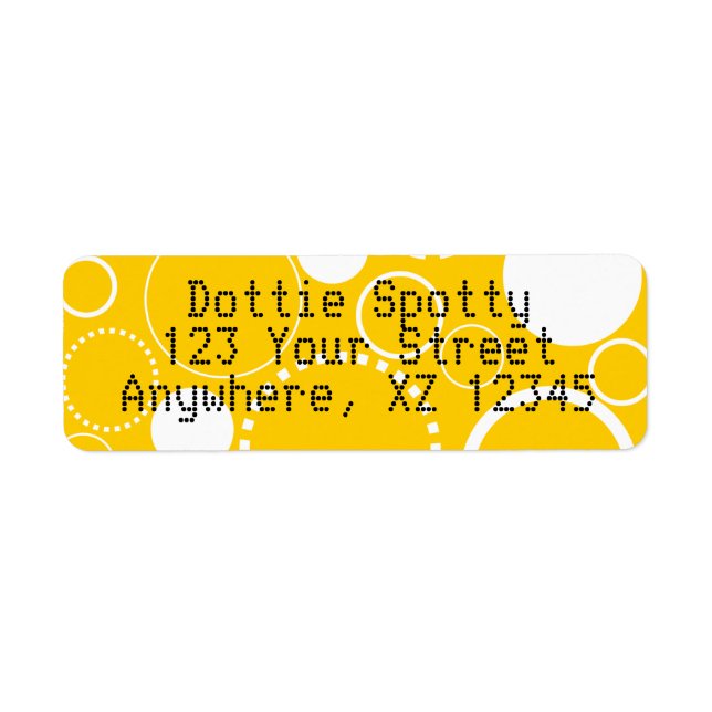Circles & Dots Return Address Label (Front)