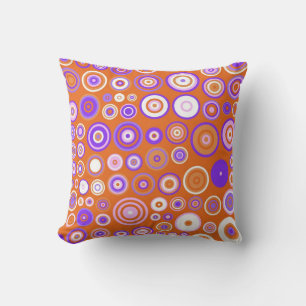 Circles Fashion Retro Pattern Art Design Abstract Cushion