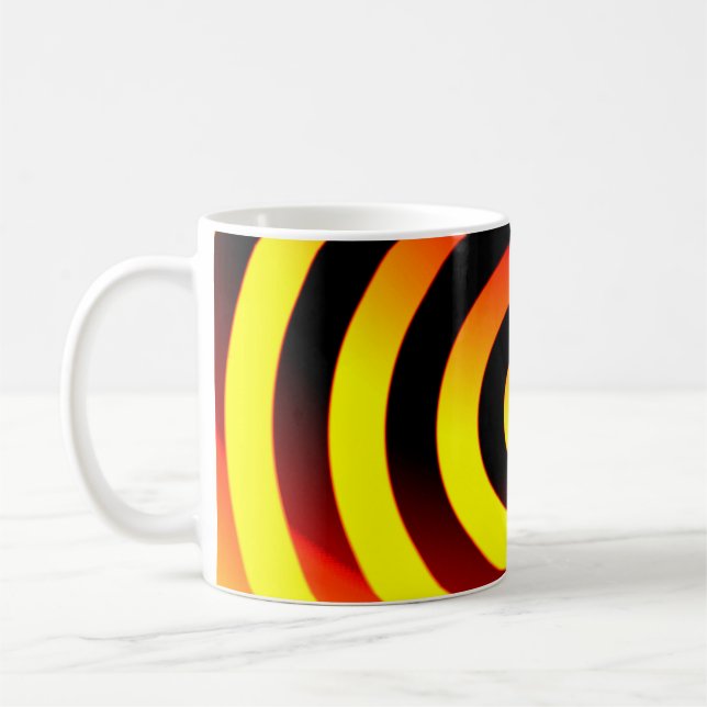 circles geometric backgrounds pattern in coloured  coffee mug (Left)