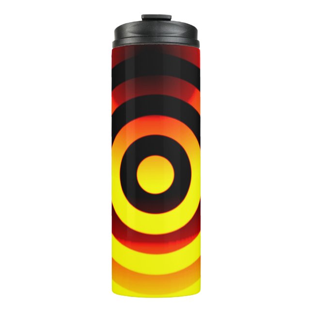 circles geometric backgrounds pattern in coloured  thermal tumbler (Front)