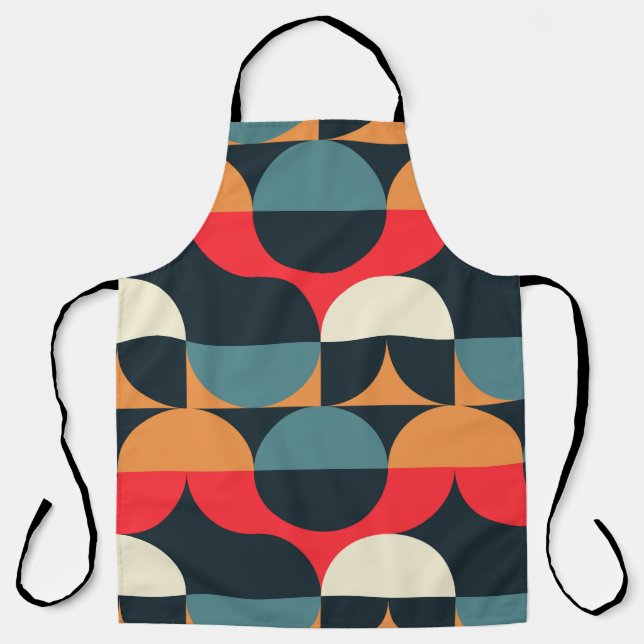 Circles illusion seamless pattern. apron (Front)