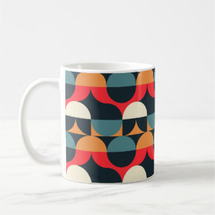 Circles illusion seamless pattern. coffee mug