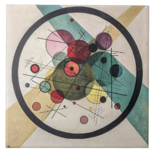 Circles in a Circle - Kandinsky Ceramic Tile
