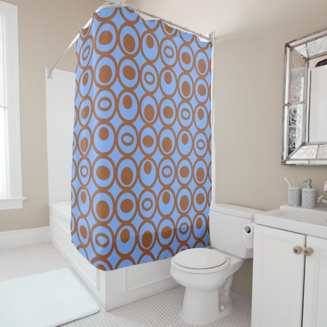 Circles in Circles Shower Curtain (In Situ)