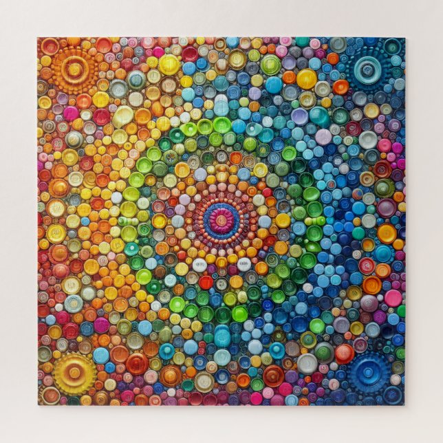 Circles in Rainbow Jigsaw Puzzle (Vertical)