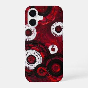 Circles in wine iPhone 16 case