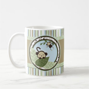 Circles,Leaves,Stripes and Monkeys Baby Mug