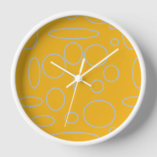Circles Loops on Orange Clock